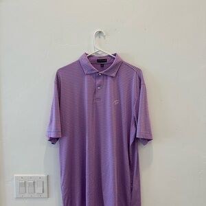 Peter Millar Lavender Striped Polo Shirt
